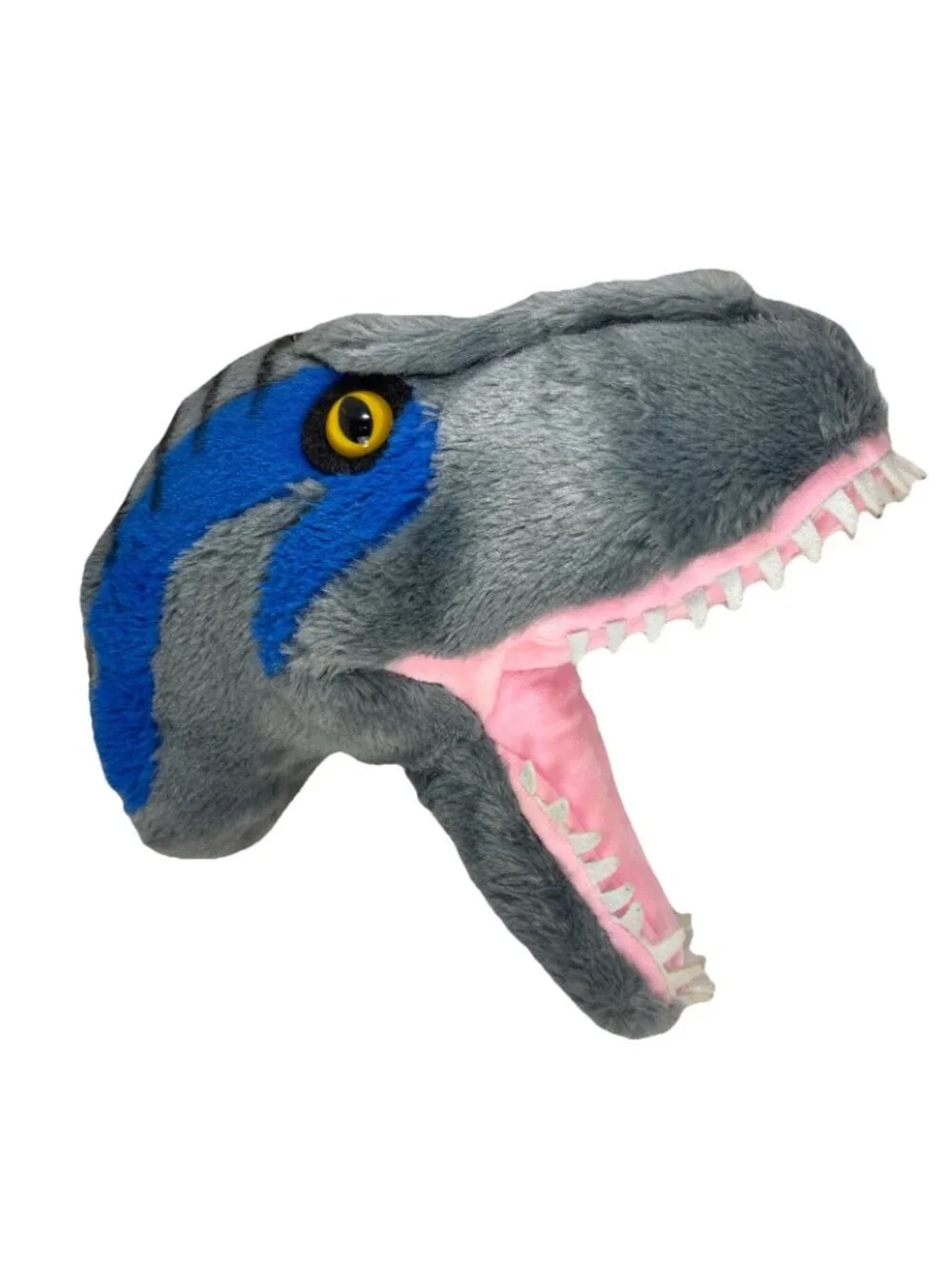 Cute Plush Hanging Dinosaur Animal 12” Head Wall Mount Kids Room Art Lot of 2
